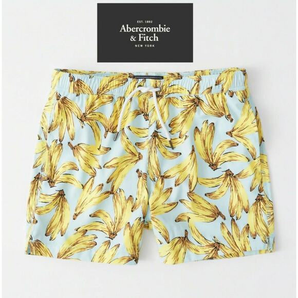 Abercrombie & Fitch BANANAS 5" Swim Trunks | XL | New! - Picture 2 of 4